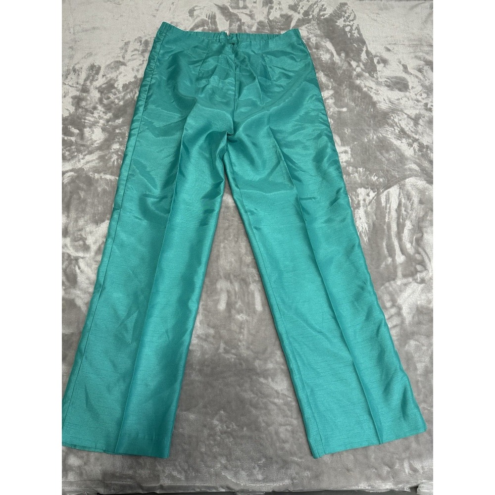 Courtenay Womens Pants Green Size 6 Classic Business Rear Zipper Elegant EUC